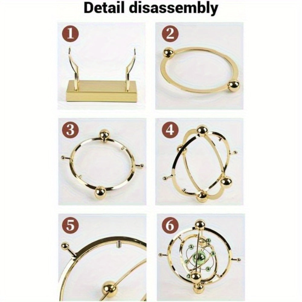 Perpetual Motion Pendulum Desk Decor - Cosmic Swing Solar System Planets Atomic Model Science for Entryways, Bedrooms and Living Spaces