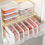 Stackable Refrigerator Storage Containers with Lids 4pcs, 42-Oz BPA-Free Food Storage Set for Meat Fruits Vegetables, Airtight Kitchen Organizer Containers