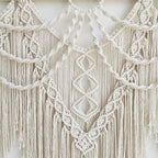 Large Macrame Wall Hanging 43x32 Inch Handmade Bohemian Woven Tapestry Boho Wall Decor for Bedroom Living Room Wedding Party Aesthetic Room Decor Artisan Cotton Rope Wall Art