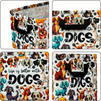 Soft Open-Top Printed Storage Bin with Side Handles and Cat, Dog, Pumpkin, Duck or Dachshund Designs