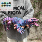 Giant Lizard Figurine 21 Inch 3D Printed – Realistic Reptile Animal Model Openable Mouth Easy 3-Part Assembly 7 Color Styles, Desk Decor Unique Gift for Kids Adults Reptile Lovers