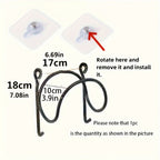Wall Mounted Towel Rack with Hooks 6pcs Iron Hanging Rack Set Multi-Layer Wall Storage Organizer for Bathroom, Bedroom & Kitchen – Easy Install, Clothes & Towel Hanger