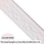 3D Self-Adhesive Foam Baseboard Wall Trim Sticker Waterproof Peel and Stick Carved Wallpaper Border Skirting for Home Decor White Silver Gray Copper Gold 4 8 12 Rolls