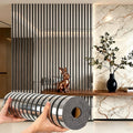 3D Mirror Slat Wall Panel Self-Adhesive Peel and Stick Gold Silver Metallic Grid Wall Sticker, for Entryways, Bedrooms and Living Spaces