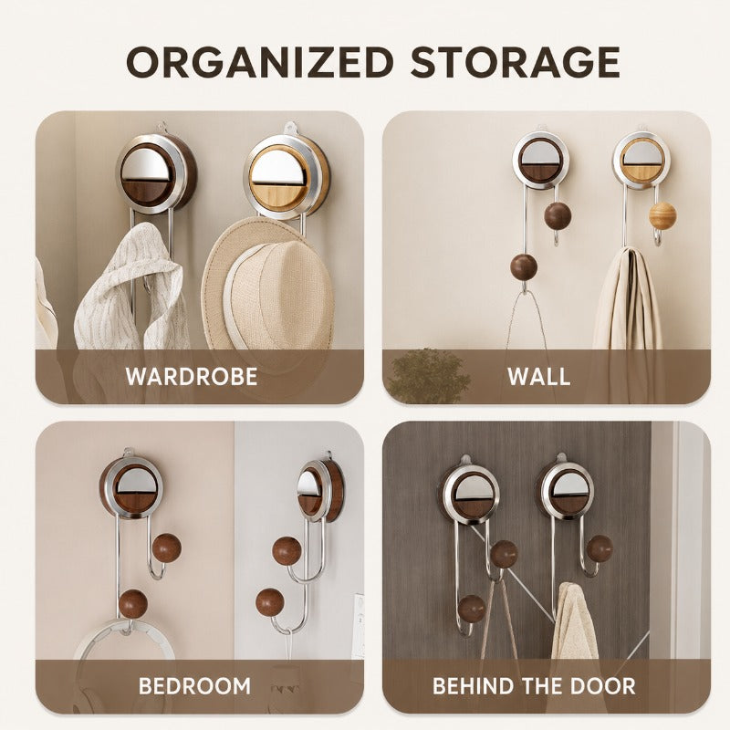 No Drill Wood Wall Hook