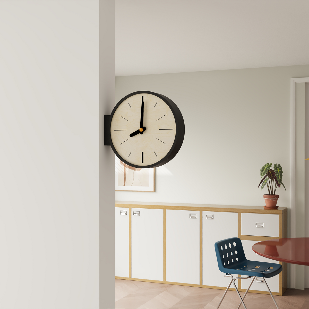 Classic Corner View Clock
