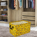 Soft Open-Top Printed Storage Bin with Side Handles and Cat, Dog, Pumpkin, Duck or Dachshund Designs