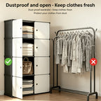 Storage Cabinet Modular Magnetic-Door Organizer with Three or Four Tiers and Two Capacity Options