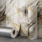 3D Marble Peel and Stick Wall Tile Stickers Self Adhesive Removable Wallpaper Roll for Kitchen Backsplash Bathroom Living Room Bedroom Wall Decor Glitter Glam Glossy Finish