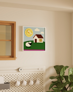 Sheep & House Decorative Clock
