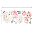 Peony Flower Window Glass Sticker – Anti-Collision Waterproof Decorative Glass Film, European Floral Wall & Window Decal for Home Decor, 17.7 x 47.2 Inches (2 Styles)