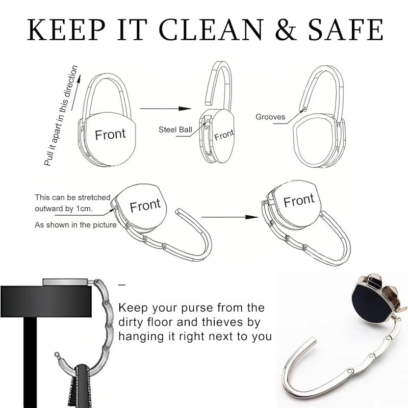Foldable Clover Purse Hanger