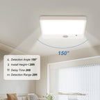 Wireless LED Ceiling Light Motion Sensor Rechargeable Battery Powered 3 Color Temperatures for Home Cooking, Dining and Outdoor Meals