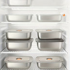 Stainless Steel Food Storage Containers, 6-Pack Airtight Stackable Meal Prep Containers with Lids – 40.58 oz Each, Heavy-Duty Lunch Box Set for Fridge, Freezer, Leftovers, Vegetables, Meat and Pantry