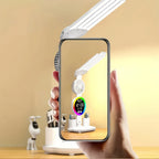 LED Desk Lamp with Built-in Fan & Touch Control, Dual Head Adjustable, USB Charging, 3 Color Modes Dimmable