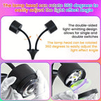 Black Dual-Head Floor Projector Lamp with Two Adjustable Spot Heads, Remote and Color Discs