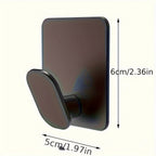 Adhesive Wall Hooks 8-Pack – Stainless Steel No-Drill Towel Hook for Bathroom Kitchen Bedroom Coat Hat Key Holder