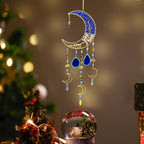 Moon Agate Tree Hanging Ornament Handmade Boho Suncatcher Wall Decor - Crystal Window Sun for Entryways, Bedrooms and Living Spaces