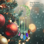 Moon Agate Tree Hanging Ornament Handmade Boho Suncatcher Wall Decor - Crystal Window Sun for Entryways, Bedrooms and Living Spaces