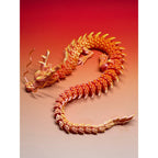 3D Printed Articulated Dragon Figurine 35.4" Giant Poseable Chinese Dragon Collectible Sculpture