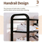 Shoe Storage Organizer 5-Layer Narrow White Rack for Entryway, Closet, Living Room and Door Areas