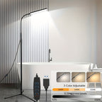 45.6-Inch Gooseneck LED Floor Lamp with Three Color Labels, Ten Brightness Levels and Inline Control
