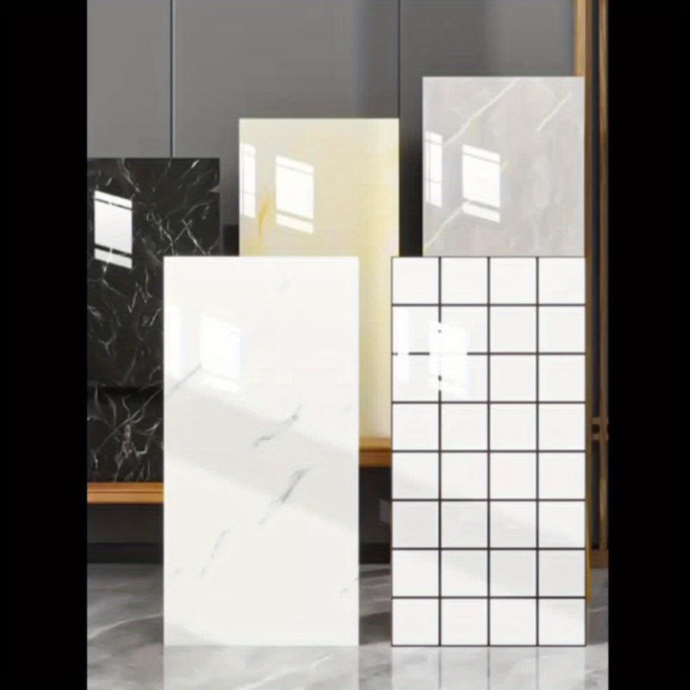 Peel and Stick Wall Panels Marble Pattern Self-Adhesive PVC Wall Tiles Backsplash Stickers for Entryways, Bedrooms and Living Spaces