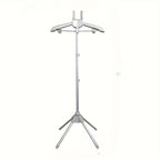 Telescopic Garment Drying Stand with Three Rotating Hanger Arms, Adjustable Height and Gray or Black Finish