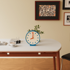 Blue Corner View Clock