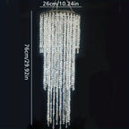 Crystal Beaded Chandelier Lampshade Acrylic Sparkling Droplets Elegant Ceiling Light Fixture for Entryways, Bedrooms and Living Spaces