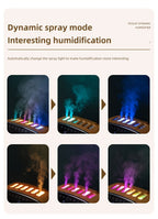 Humidifier with Bluetooth Speaker, LED Alarm Clock, Remote Control and Wood-Grain Desktop Body