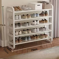 Shoe Storage Organizer 5-Layer Narrow White Rack for Entryway, Closet, Living Room and Door Areas