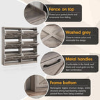 Shoe Cabinet, Furn Mivo Multi-Finish Flip-Front Entryway Organizer with Metal Pull Handles