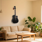 Guitar Stand Wall Mount Set with Wood Bases, Padded U-Shaped Hooks, Hardware and 2, 3 or 4-Piece Options