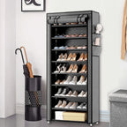 Multi-Tier Fabric Shoe Cabinet with Tool-Free Assembly for Entryway