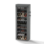 Multi-Tier Fabric Shoe Cabinet with Tool-Free Assembly for Entryway