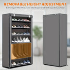Multi-Tier Fabric Shoe Cabinet with Tool-Free Assembly for Entryway