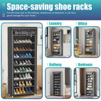 Multi-Tier Fabric Shoe Cabinet with Tool-Free Assembly for Entryway
