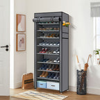 Multi-Tier Fabric Shoe Cabinet with Tool-Free Assembly for Entryway
