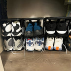 Shoe Rack Narrow Single-Row Organizer with 6-Tier or 9-Tier Folding Removable Design and Top Shelf