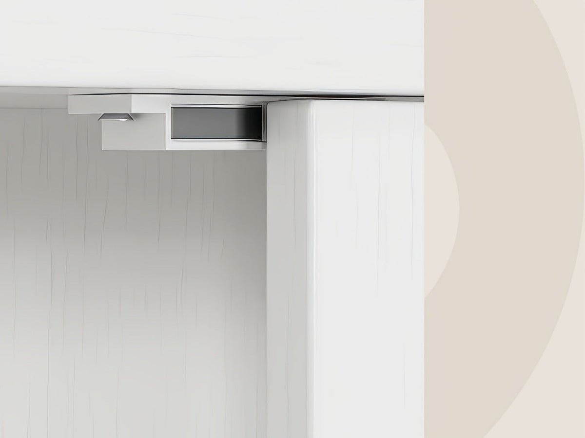 Over-the-Toilet Bathroom Storage Cabinet with Glass-Panel Double Doors, Open Shelf and Three Color Options