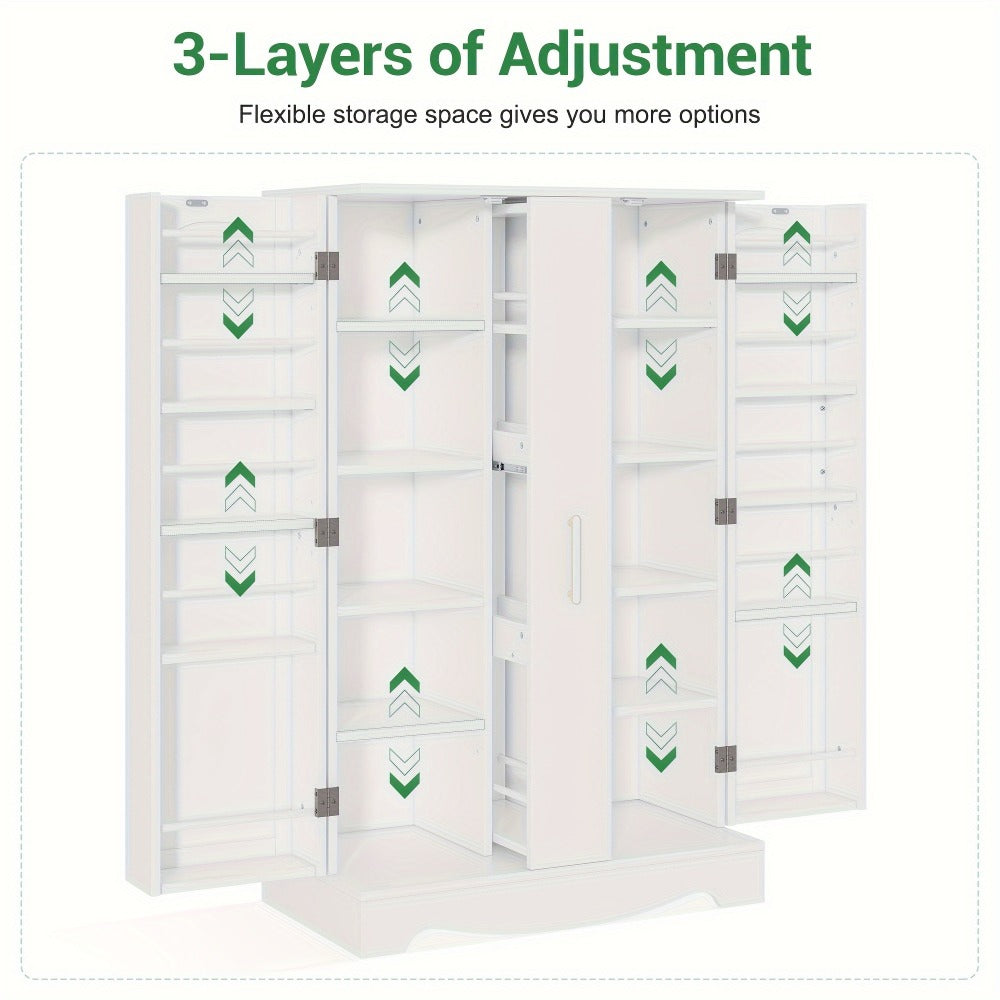 Pantry Cabinet with Storage Drawers for Organized Everyday Storage in Kitchen