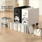 Storage Cart Slim Rolling Fabric Bin with Open Top, Side Handles and Black or White Color Options for Narrow Spaces
