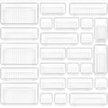 Drawer Storage Organizer Trays 25-Pack in Four Sizes for Kitchen, Desk, Vanity or Dresser Use