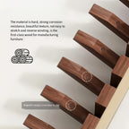 Coat Rack Wall Mounted Wood Piano-Key Rail with Fold-Down Hooks in 4, 6, 8 or 10 Hook Sizes